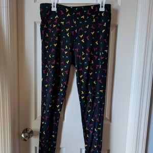 Lularoe T&C Black with Birds Leggings